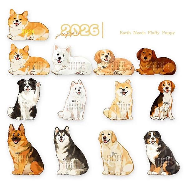 3D Illustrationskalender, Kreativa Skrivbordsprydnader Q3G5 C 1pcs