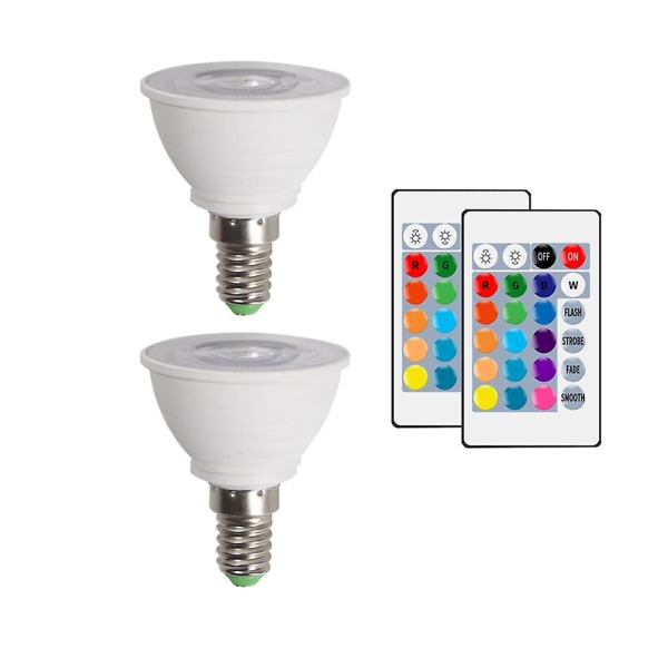 E14 LED-lampa Smart glödlampa Färg Spotlight Neonskylt RGB med kontrolllampa Belysning Dimbar nattljus-A