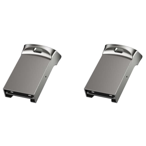2X Mini TF-kortlæser USB-computerkortlæser TF-korthukommelseslæseradapter med LED-indikator til computer og billyd Silver