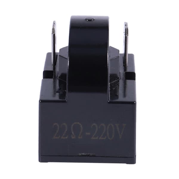 Plastkåpa 22 Ohm 2-stifts PTC-relä för kylskåp Black