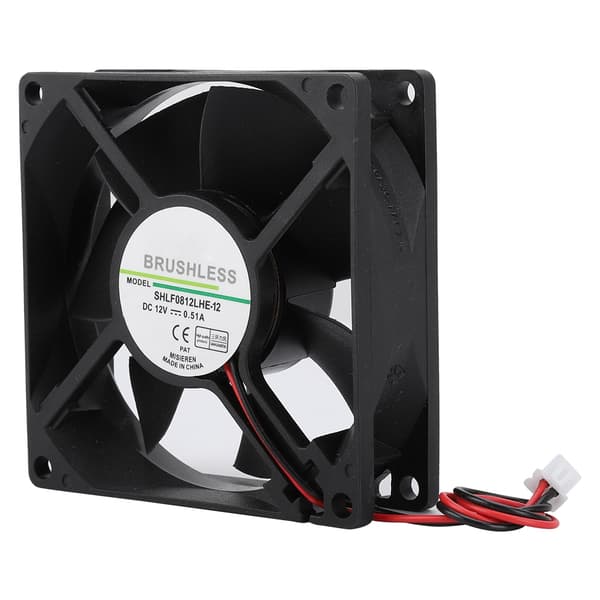 12V 0.51A 8cm 2-stifts kylfläkt med högt luftflöde