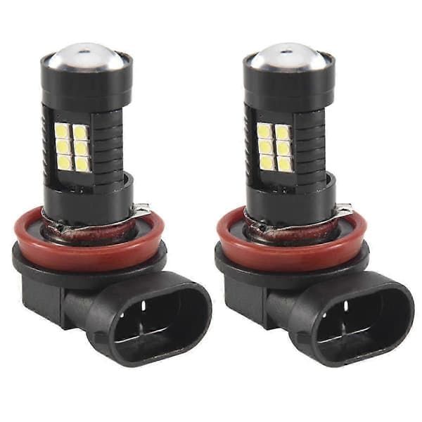 2x Canbus H8 3030 21Smd Led DRL kjørelys tåkelyspærer for Superb black shell