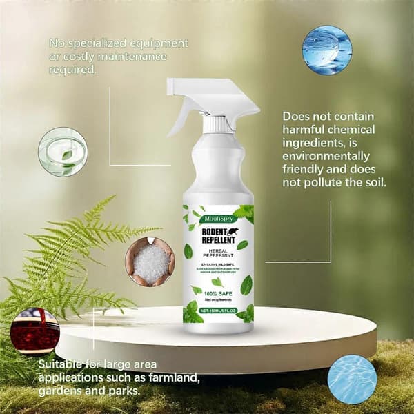 Muserepellent-spray, naturlig middel mot mus og rotter 3pcs