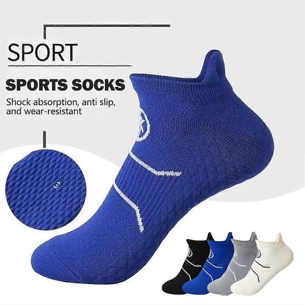 Ankel løbestrømper til mænd, atletiske polstrede lave korte E6M strømper sport I6S1 Beige 1pair EU36-45