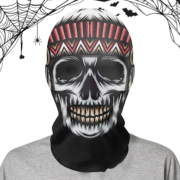 Halloween Ghost Masque - Horror Morsom Mesh Full Headdress, Pustende Og Realistisk Ghost Masque Skummel Kostyme