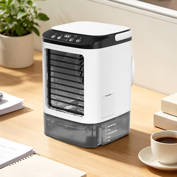 Mini bærbar aircondition med støjsvag tre-trins ventilator