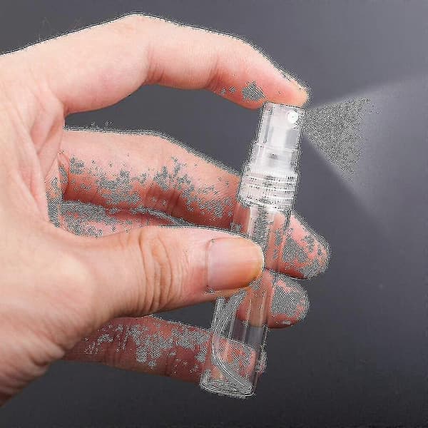 5 st klar glassprayflaska, mini 2-10 ml glasprovflaska, bärbar parfymspray