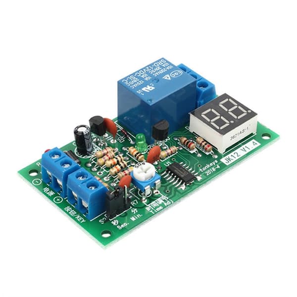 2X DC12V LED Display Nedtælling Timing Timer Forsinkelse Sluk Relæ Modul Green
