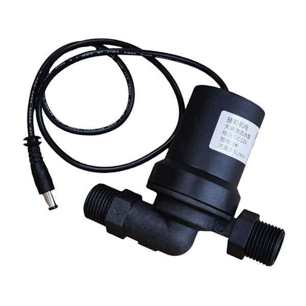 Hiljainen 12V DC aurinkokuuma kiertovesipumppu Harjaton moottori 1/2" liittimet 650l/h FK