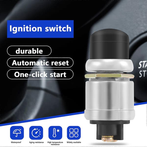 12V 50A Vanntett Bryter Trykknapp Bil Båt Spor Horn Motorstart