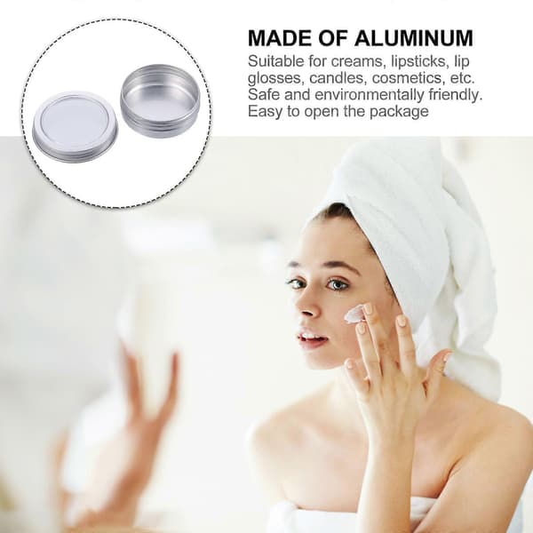 12 stk. 60 ml runde aluminiumskrukker, tomme makeupcremebeholdere, dåser
