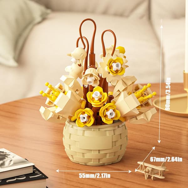 Miniblomst byggesett, blomsterbyggeleke