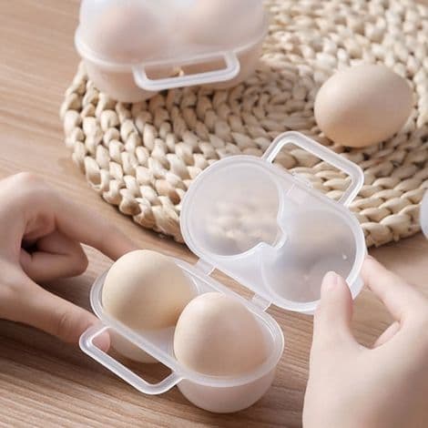 Eggoppbevaringsboks i plast, matvaregodkjent, støtsikker, perfekt for egg