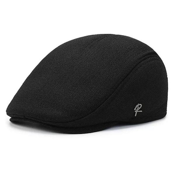Stilfuld flat cap i moderne design - Flere farver/størrelser Sort Sort S Sort Black S