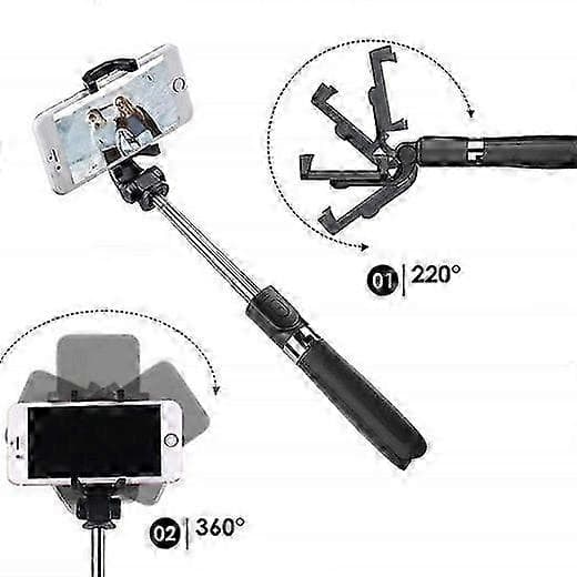 Bluetooth Selfie Stick Tripod Udtrækkelig Stang Smartphoneholder