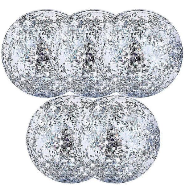 Förpackning strandboll jättepoolleksaker bollar jättekonfetti glitter