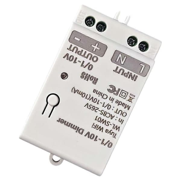 Tuya Smart 0-10V Dimmerkontroller, Tuya WiFi Dimmerkontroller, Smart Hjem DIY Bryterrelé White