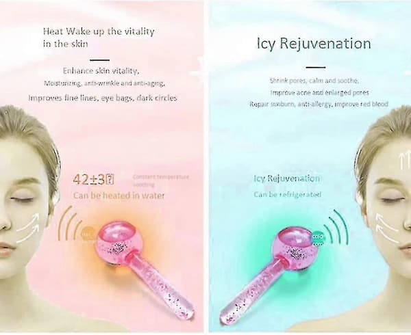 Ansigtsruller Halsmassager Værktøjer Anti-aging Rynker Ruller Pink Ansigtsmassager Kugle (pink) (2 stk)-sfygv