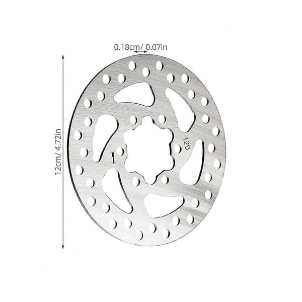 1 stk 120 mm universell bremseskive i rustfritt stål, reservedeler til bremser