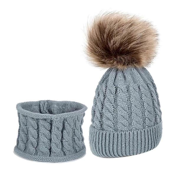 Drenge Piger Beanies Strikket Hue Gray