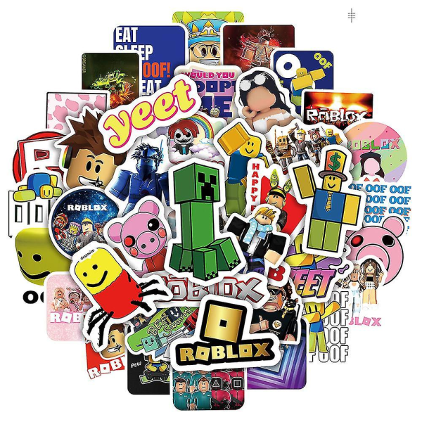Roblox Stickers 50 stk Roblox Sticker Cool Gaming Stickers Vinyl Vandtæt Decal Til Teenagere Børn Voksen Laptop Vandflasker Festartikler