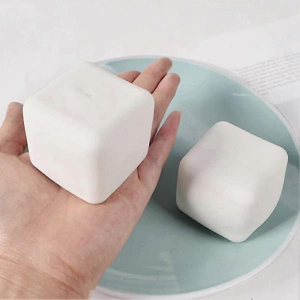 Tofu Stressbolde Autisme Sensorisk Legetøj Stress & Angstlindrende Legetøj White