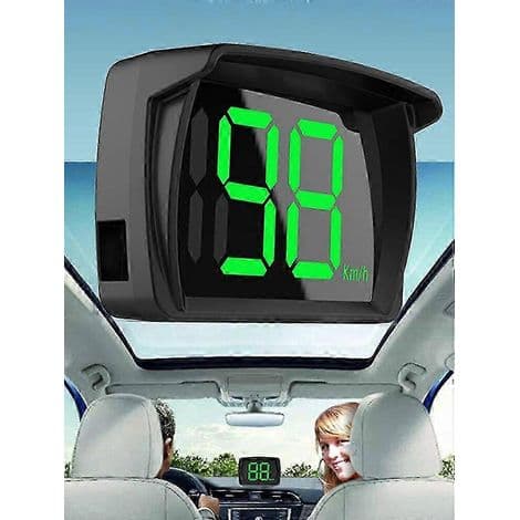 Head-up display med digital GPS-speedometer egnet til biler, el-scootere og elcykler