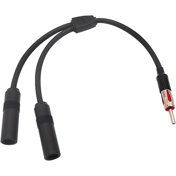 Bil AM FM Radioantenne Splitter Adapter, 1 Han til 2 Hun Y Adapter Stik, 30.5cm Auto Radio Stereo Antenne Forlængerkabel