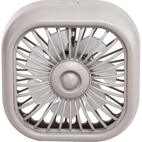 Lille bilventilator, 7 farverige lys, mini bærbar ventilator