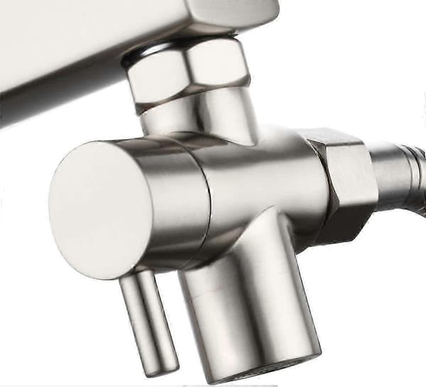 Messingvaskventilomleder kranfordeler, kranadapter 3-veis kranomlederventil, krom White