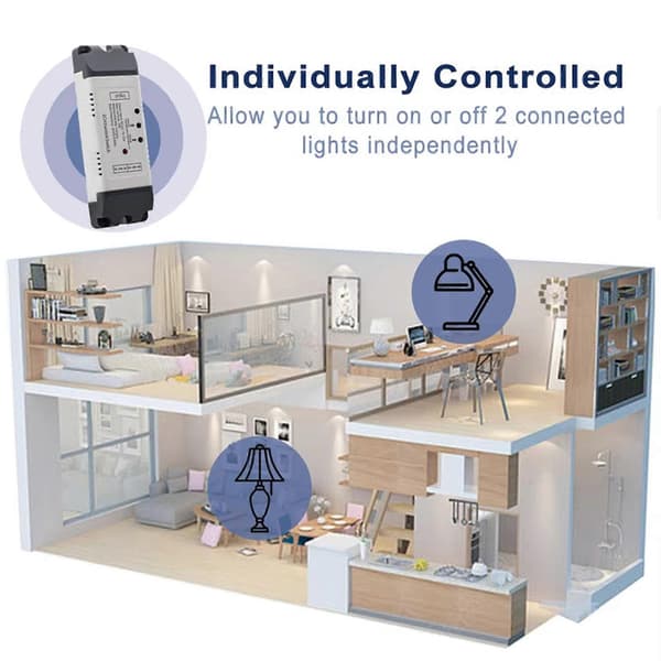 2X 2-kanals Tuya Zigbee Smart Wifi Elektrisk Lineær Aktuator Motor Controller DC/AC 7-32V Smart Switch