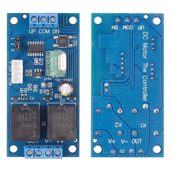 433Mhz DC 12V Motor 10A CW CCW Lineær Aktuator Controller med Grænsefjernbetjeningskontakt til Motor Lineær Aktuator