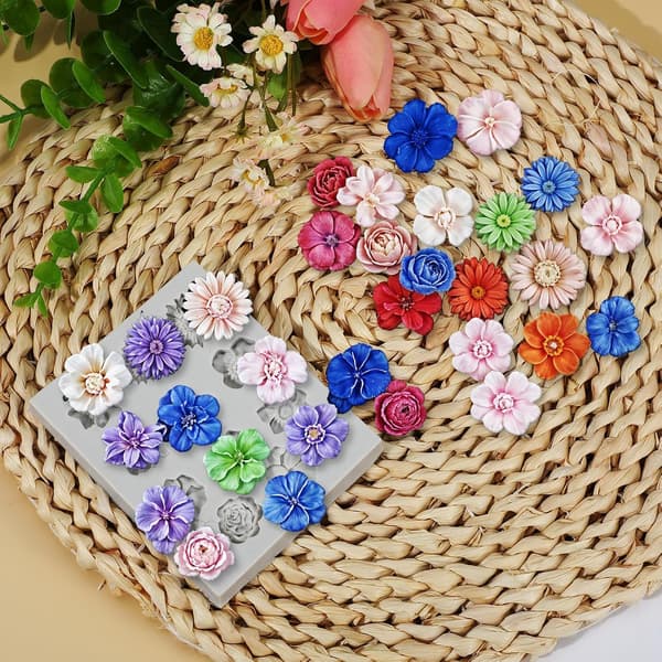 3D silikonform för blommor, blomformad bakform