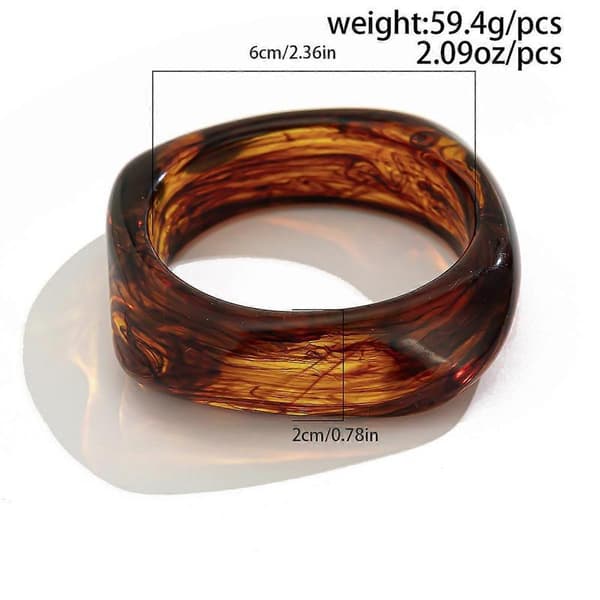 Smykker rav overdrevne øreringe kvindelige retro high-end let luksus øreringe akryl midaldrende armbånd 1