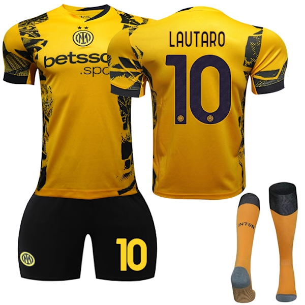 Internazionale Milano Borta Fotbollströja Barn 2024-2025 Nr 10 Lautaro away 22
