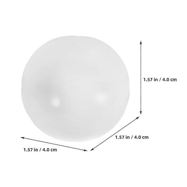 Plastic Lottery Balls White Round Capsules for Games 25 Pcs