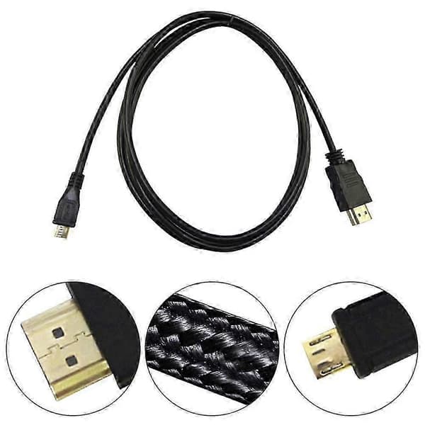 HDMI-adapterkabel til Micro USB, sort stik til videoudgang