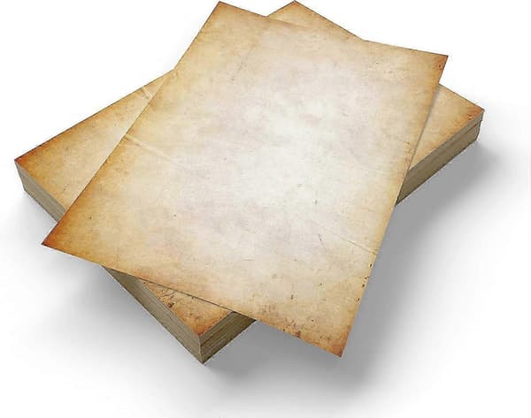 Pergament Designpapir Gammelt Look Papir - A4 Størrelse - 100 Ark