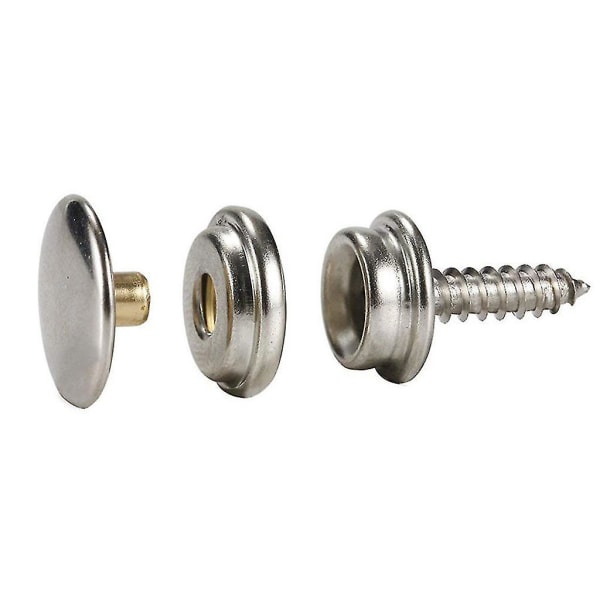 10 sett rustfritt stål snapfester Marine Yacht Boat Canvas Cover Tool Button