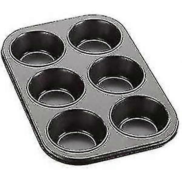 2-Piece Steel Non-Stick Muffin Pan Set (6 Cavity)