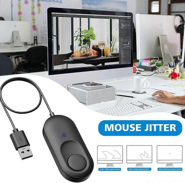 Musseflytter, USB-driverfri uopdagelig mussejiggler til computer, musbevægelsessimulering til computeropvågning