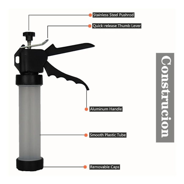 Pølsemaker Jerky Shooter Aluminiumslegering Jerky Gun med 2 forskjellige fylledyser for Beef Jerky Fans Gaver