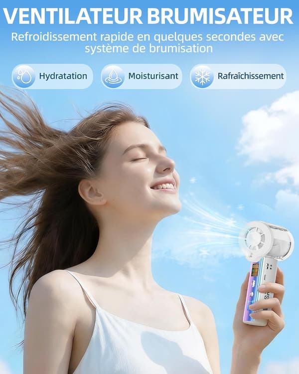 Bærbar ventilator (hvid)