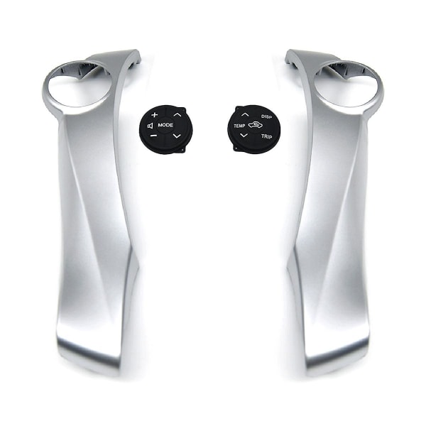 Ljudkontrollomkopplare för bilratt Silver och svart ram för Prius 2011-2015 kontrollknapp