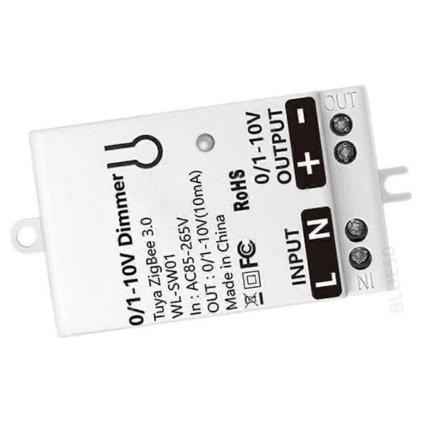 Tuya Smart 0-10V Dæmpningscontroller, Tuya Zigbee 3.0 Dæmpningscontroller, Smart Home DIY Afbryderrelæ White