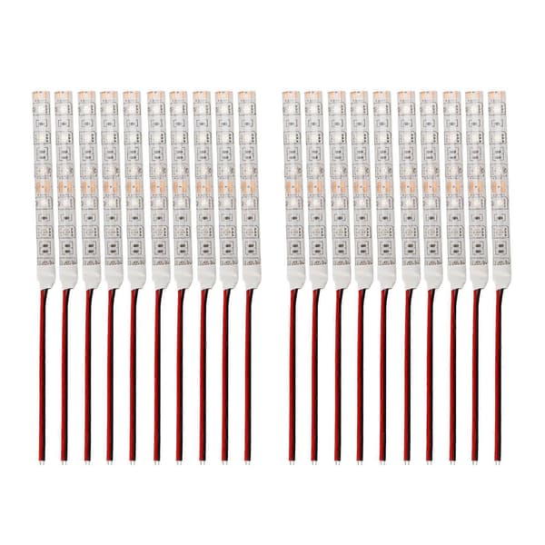 20 stk. 10 cm vandtætte blå 5050 LED-strips DC 12V campingvogn båd bil White