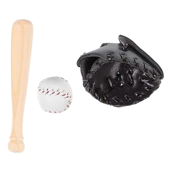 Baseball-mailat avaimenperätarvike Urheilu Baseball-tarvikkeet Mini-baseball-mailat Black
