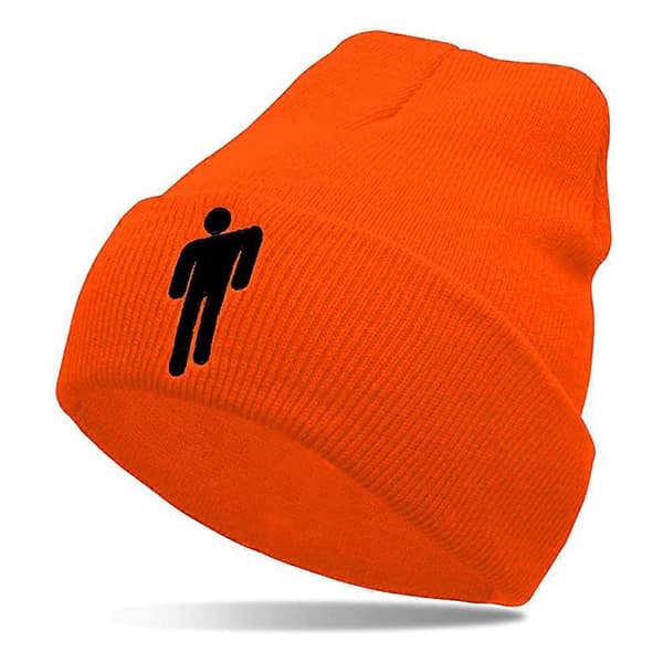 Ryckande Skurk--Orange Broderad Stickad Mössa|Stickad Mössa