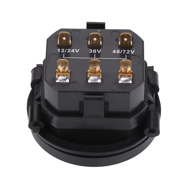 12V/24V/36V/48V/72V LED Digital Batteriindikator med Timeteller for Golfbil