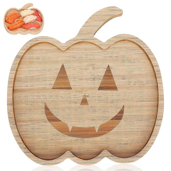 Halloween Pumpaformad Serveringsbricka för Snacks Godis Halloween Matfat Pumpaformad Serveringsfat Snacksfat Fruktfat